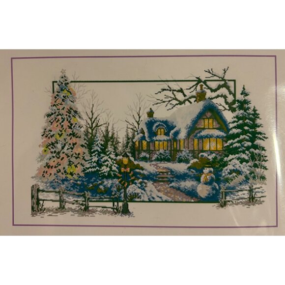 New Counted Cross Stitch Kits 4 Seasons-Spring, Summer, Fall, Winter w DMC Floss - Picture 4 of 13